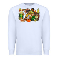 White thanksgiving coffee cups Premium Sweatshirt - Zillion Design Studio