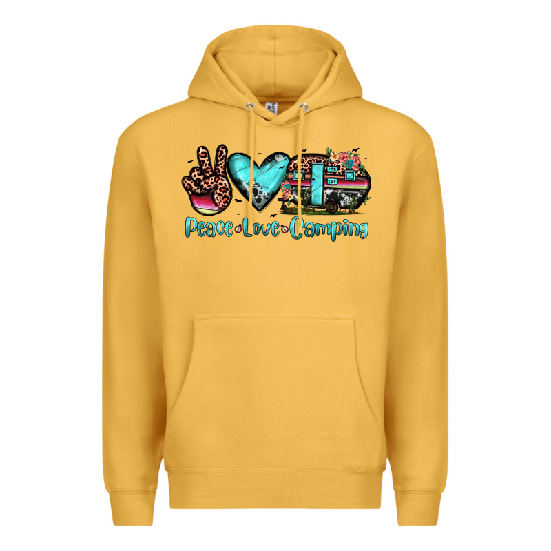 Peace Love Camping Premium Hoodie by JahusDesignShop | Teevron