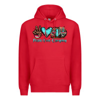 Red peace love camping Premium Hoodie - JahusDesignShop