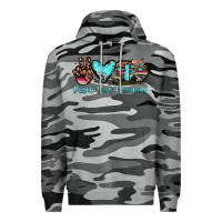 Slate Camo peace love camping Premium Hoodie - JahusDesignShop