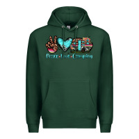 Sports Green peace love camping Premium Hoodie - JahusDesignShop