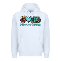 White peace love camping Premium Hoodie - JahusDesignShop