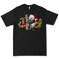 Black panda joy christmas Premium Tee - LillyAllenDesigns