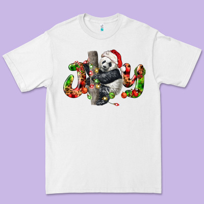 Panda Joy Christmas Premium Tee Designed By Lillyallendesigns