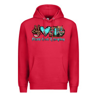 Cardinal peace love camping Premium Hoodie - JahusDesignShop