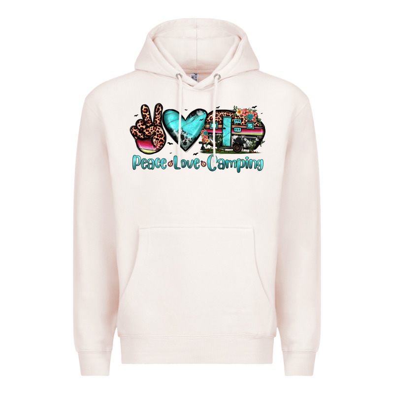 Peace Love Camping Premium Hoodie by JahusDesignShop | Teevron