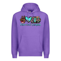 Purple peace love camping Premium Hoodie - JahusDesignShop