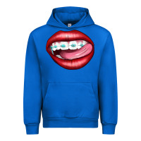 Cobalt Lips Dental Braces Urban Hoodie - Artiststas