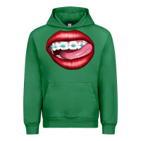 Emerald Lips Dental Braces Urban Hoodie - Artiststas