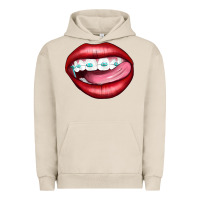 Pigment French Oak Lips Dental Braces Urban Hoodie - Artiststas