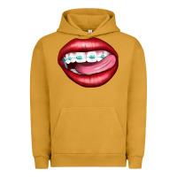Pigment Peanut Butter Lips Dental Braces Urban Hoodie - Artiststas