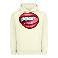 Pigment Pistachio Lips Dental Braces Urban Hoodie - Artiststas
