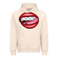 Sandshell Lips Dental Braces Urban Hoodie - Artiststas