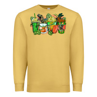 Antique Gold t rex coffee cups Premium Sweatshirt - Zillion Design Studio