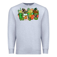 Heather Grey t rex coffee cups Premium Sweatshirt - Zillion Design Studio
