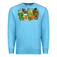 Ocean Blue t rex coffee cups Premium Sweatshirt - Zillion Design Studio
