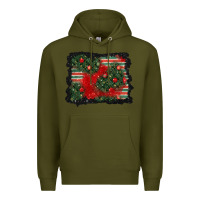 Army Green christmas ornament background Premium Hoodie - BundleAndBundleShop