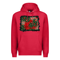 Cardinal christmas ornament background Premium Hoodie - BundleAndBundleShop
