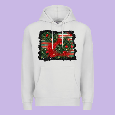Christmas Ornament Background Premium Hoodie Designed By Bundleandbundleshop