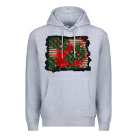 Heather Grey christmas ornament background Premium Hoodie - BundleAndBundleShop