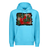 Ocean Blue christmas ornament background Premium Hoodie - BundleAndBundleShop