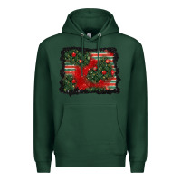 Sports Green christmas ornament background Premium Hoodie - BundleAndBundleShop