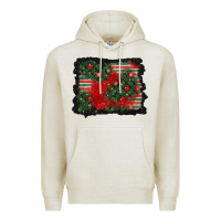 Oatmeal Heather christmas ornament background Premium Hoodie - BundleAndBundleShop