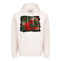 Pale Pink christmas ornament background Premium Hoodie - BundleAndBundleShop