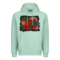 Seafoam christmas ornament background Premium Hoodie - BundleAndBundleShop