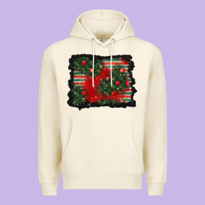 Christmas Ornament Background Premium Hoodie Designed By Bundleandbundleshop