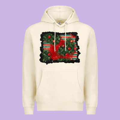 Christmas Ornament Background Premium Hoodie Designed By Bundleandbundleshop