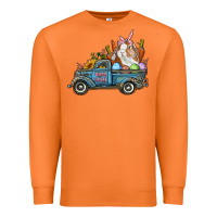 Carrot Happy Easter Truck with Bunny Eggs And Carrot Premium Sweatshirt - RanaPortraitStore