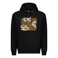 Black christmas mistletoe background Premium Hoodie - BundleAndBundleShop