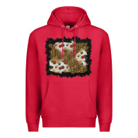 Cardinal christmas mistletoe background Premium Hoodie - BundleAndBundleShop