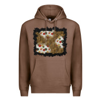 Chestnut christmas mistletoe background Premium Hoodie - BundleAndBundleShop
