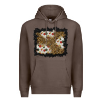 Coffee christmas mistletoe background Premium Hoodie - BundleAndBundleShop