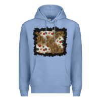 Colony Blue christmas mistletoe background Premium Hoodie - BundleAndBundleShop