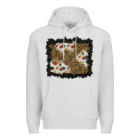 Dove Grey christmas mistletoe background Premium Hoodie - BundleAndBundleShop