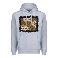 Heather Grey christmas mistletoe background Premium Hoodie - BundleAndBundleShop