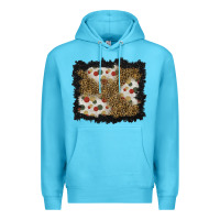Ocean Blue christmas mistletoe background Premium Hoodie - BundleAndBundleShop
