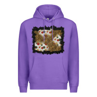 Purple christmas mistletoe background Premium Hoodie - BundleAndBundleShop