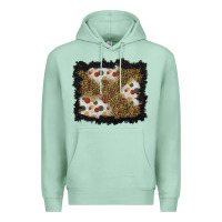 Seafoam christmas mistletoe background Premium Hoodie - BundleAndBundleShop