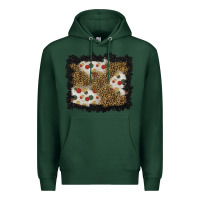 Sports Green christmas mistletoe background Premium Hoodie - BundleAndBundleShop