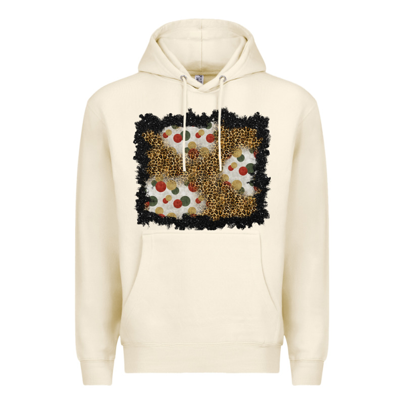 Christmas Mistletoe Background Premium Hoodie by BundleAndBundleShop | Teevron