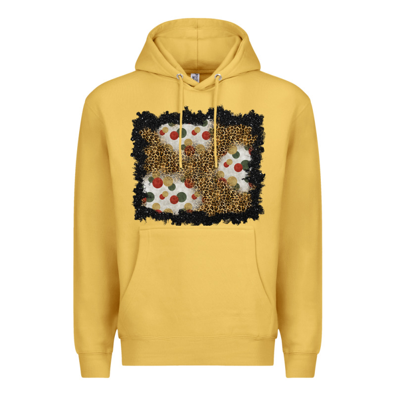 Christmas Mistletoe Background Premium Hoodie by BundleAndBundleShop | Teevron