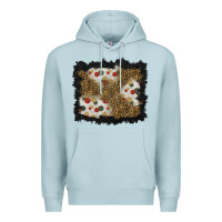 Blue Mist christmas mistletoe background Premium Hoodie - BundleAndBundleShop