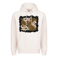 Pale Pink christmas mistletoe background Premium Hoodie - BundleAndBundleShop