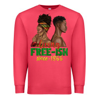 Cardinal living free ish since 1865 with afro black woman a Premium Sweatshirt - texasbilliewilder