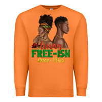 Carrot living free ish since 1865 with afro black woman a Premium Sweatshirt - texasbilliewilder