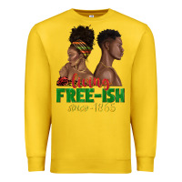 Lemon living free ish since 1865 with afro black woman a Premium Sweatshirt - texasbilliewilder